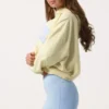 Bluza z kapturem oversize z aplikacją w kolorze cytrynowym