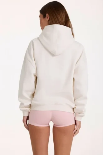 Bluza z kapturem oversize z aplikacją w kolorze kości słoniowej Bluza z kapturem oversize z aplikacją w kolorze kości słoniowej