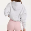 Bluza z kapturem oversize z aplikacją w kolorze szarym melanżowym
