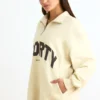 Bluza z zamkiem 1/4 w kolorze kości słoniowej Bluza z zamkiem 1/4 w kolorze kości słoniowej