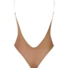 Body Intimates z miękkiej siateczki z niewidocznymi ramiączkami i stringami w kolorze miodowym Body Intimates z miękkiej siateczki z niewidocznymi ramiączkami i stringami w kolorze miodowym