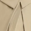 Bruna – sukienka Mini z plisami i kopertowym dekoltem z tkaniny twillowej w kolorze taupe Bruna – sukienka Mini z plisami i kopertowym dekoltem z tkaniny twillowej w kolorze taupe