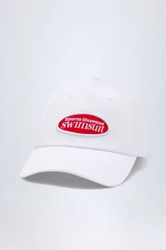 Czapka z daszkiem z logo Lazise w kolorze białym