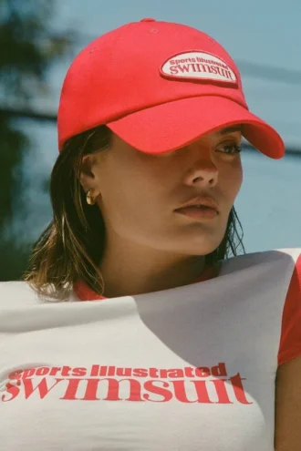 Czapka z daszkiem z logo Lazise w kolorze ognistej czerwieni