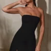 Czarna sukienka Brielle z dekoltem bandeau Czarna sukienka Brielle z dekoltem bandeau