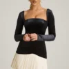 Czarna sukienka Mini Darline z plisowanym gorsetem Czarna sukienka Mini Darline z plisowanym gorsetem