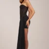 Czarna sukienka Mini Norah z wiązanym gorsetem typu bandeau Czarna sukienka Mini Norah z wiązanym gorsetem typu bandeau