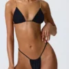 Czarne doły od bikini Delray z marszczeniem Czarne doły od bikini Delray z marszczeniem