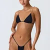 Czarne doły od bikini Delray z marszczeniem Czarne doły od bikini Delray z marszczeniem