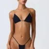 Czarne doły od bikini Delray z marszczeniem Czarne doły od bikini Delray z marszczeniem