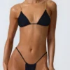 Czarne doły od bikini Delray z marszczeniem Czarne doły od bikini Delray z marszczeniem