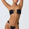 Czarne doły od bikini z szerokimi ramiączkami i zdobieniami Sunray Czarne doły od bikini z szerokimi ramiączkami i zdobieniami Sunray