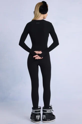 Czarne legginsy termiczne Czarne legginsy termiczne