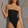 Czarny body Allegra z wiązaniem na szyi Czarny body Allegra z wiązaniem na szyi