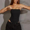 Czarny body Allegra z wiązaniem na szyi Czarny body Allegra z wiązaniem na szyi