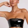 Czarny stanik bandeau Jadis z winylu Czarny stanik bandeau Jadis z winylu