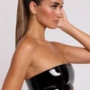 Czarny stanik bandeau Jadis z winylu Czarny stanik bandeau Jadis z winylu