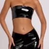 Czarny stanik bandeau Jadis z winylu Czarny stanik bandeau Jadis z winylu