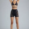 Czarny stanik bikini Liberty z ozdobnymi krzyżującymi się ramiączkami Czarny stanik bikini Liberty z ozdobnymi krzyżującymi się ramiączkami