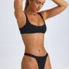 Czarny stanik bikini Malibu z okrągłym dekoltem Czarny stanik bikini Malibu z okrągłym dekoltem