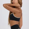 Czarny stanik sportowy Soft Active z dekoltem w kształcie serca Czarny stanik sportowy Soft Active z dekoltem w kształcie serca