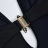Czarny stroj jednoczęściowy Bahari z wycięciami i metalowymi detalami Czarny stroj jednoczęściowy Bahari z wycięciami i metalowymi detalami