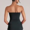 Czarny top bandeau z długim tyłem Leni Czarny top bandeau z długim tyłem Leni