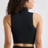 Czarny top z golfem Soft Active