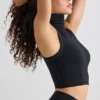 Czarny top z golfem Soft Active