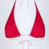 Czerwony top bikini Morella z wiązaniem na szyi w kratkę Czerwony top bikini Morella z wiązaniem na szyi w kratkę