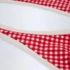 Czerwony top bikini Morella z wiązaniem na szyi w kratkę Czerwony top bikini Morella z wiązaniem na szyi w kratkę