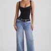 Dżinsy Jeylan z niskim stanem i szerokimi nogawkami w stylu vintage Dżinsy Jeylan z niskim stanem i szerokimi nogawkami w stylu vintage