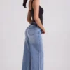 Dżinsy Jeylan z niskim stanem i szerokimi nogawkami w stylu vintage Dżinsy Jeylan z niskim stanem i szerokimi nogawkami w stylu vintage