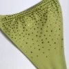 Doły od bikini Bali z ozdobnym sznurkiem w kolorze oliwkowej zieleni Doły od bikini Bali z ozdobnym sznurkiem w kolorze oliwkowej zieleni
