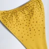 Doły od bikini Bali z ozdobnym sznurkiem w kolorze złocistożółtym Doły od bikini Bali z ozdobnym sznurkiem w kolorze złocistożółtym