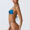 Clearwater – ozdobny, marszczony top bikini z wiązaniem na szyi w kolorze ocean blue Clearwater – ozdobny, marszczony top bikini z wiązaniem na szyi w kolorze ocean blue