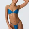 Clearwater – ozdobny, marszczony top bikini z wiązaniem na szyi w kolorze ocean blue Clearwater – ozdobny, marszczony top bikini z wiązaniem na szyi w kolorze ocean blue