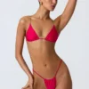 Doły od bikini Delray z marszczeniami w kolorze malinowo-różowym Doły od bikini Delray z marszczeniami w kolorze malinowo-różowym