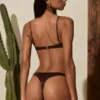 Biustonosz bikini z fiszbinami Aluna w kolorze brązowym Biustonosz bikini z fiszbinami Aluna w kolorze brązowym