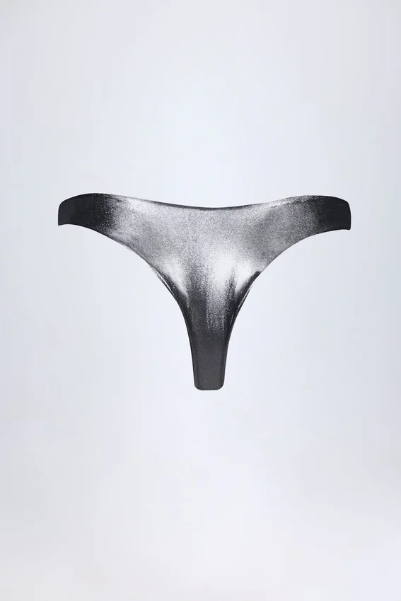 Doły od bikini Mar w stylu cheeky w kolorze srebrnym Doły od bikini Mar w stylu cheeky w kolorze srebrnym