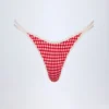 Doły od bikini Masia z podwójnymi ramiączkami w czerwone kratki Doły od bikini Masia z podwójnymi ramiączkami w czerwone kratki