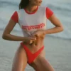 Doły od bikini Pacifico Ruched Cheeky w kolorze ognistej czerwieni Doły od bikini Pacifico Ruched Cheeky w kolorze ognistej czerwieni