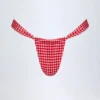 Doły od bikini Solsona z marszczeniami w kolorze czerwonej kratki Doły od bikini Solsona z marszczeniami w kolorze czerwonej kratki