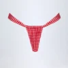 Doły od bikini Solsona z marszczeniami w kolorze czerwonej kratki Doły od bikini Solsona z marszczeniami w kolorze czerwonej kratki