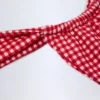 Doły od bikini Solsona z marszczeniami w kolorze czerwonej kratki Doły od bikini Solsona z marszczeniami w kolorze czerwonej kratki
