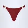 Doły od bikini typu stringi St Barts z metalicznymi detalami w kolorze ciemnej wiśni