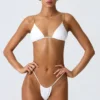 Doły od bikini z marszczonym paskiem Delray w kolorze białym Doły od bikini z marszczonym paskiem Delray w kolorze białym