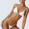 Doły od bikini z marszczonym paskiem Delray w kolorze białym Doły od bikini z marszczonym paskiem Delray w kolorze białym