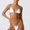 Doły od bikini z marszczonym paskiem Delray w kolorze białym Doły od bikini z marszczonym paskiem Delray w kolorze białym