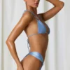 Doły od bikini z marszczonym paskiem Mahina w kolorze błękitnym Doły od bikini z marszczonym paskiem Mahina w kolorze błękitnym